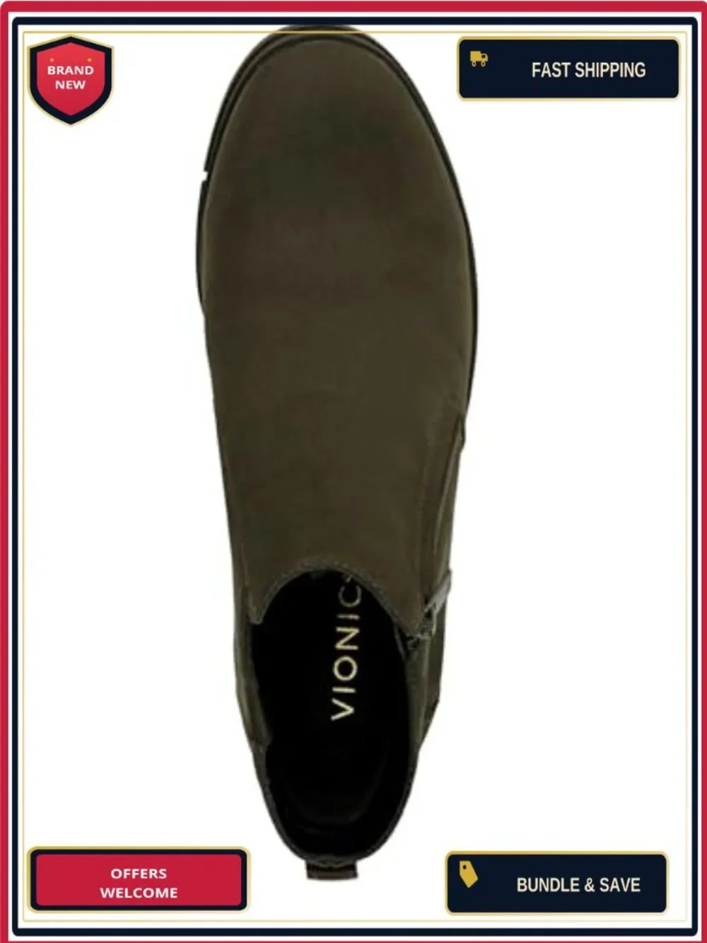 Vionic Uptown Sur Ankle Booties Waterproof Wedge Heel